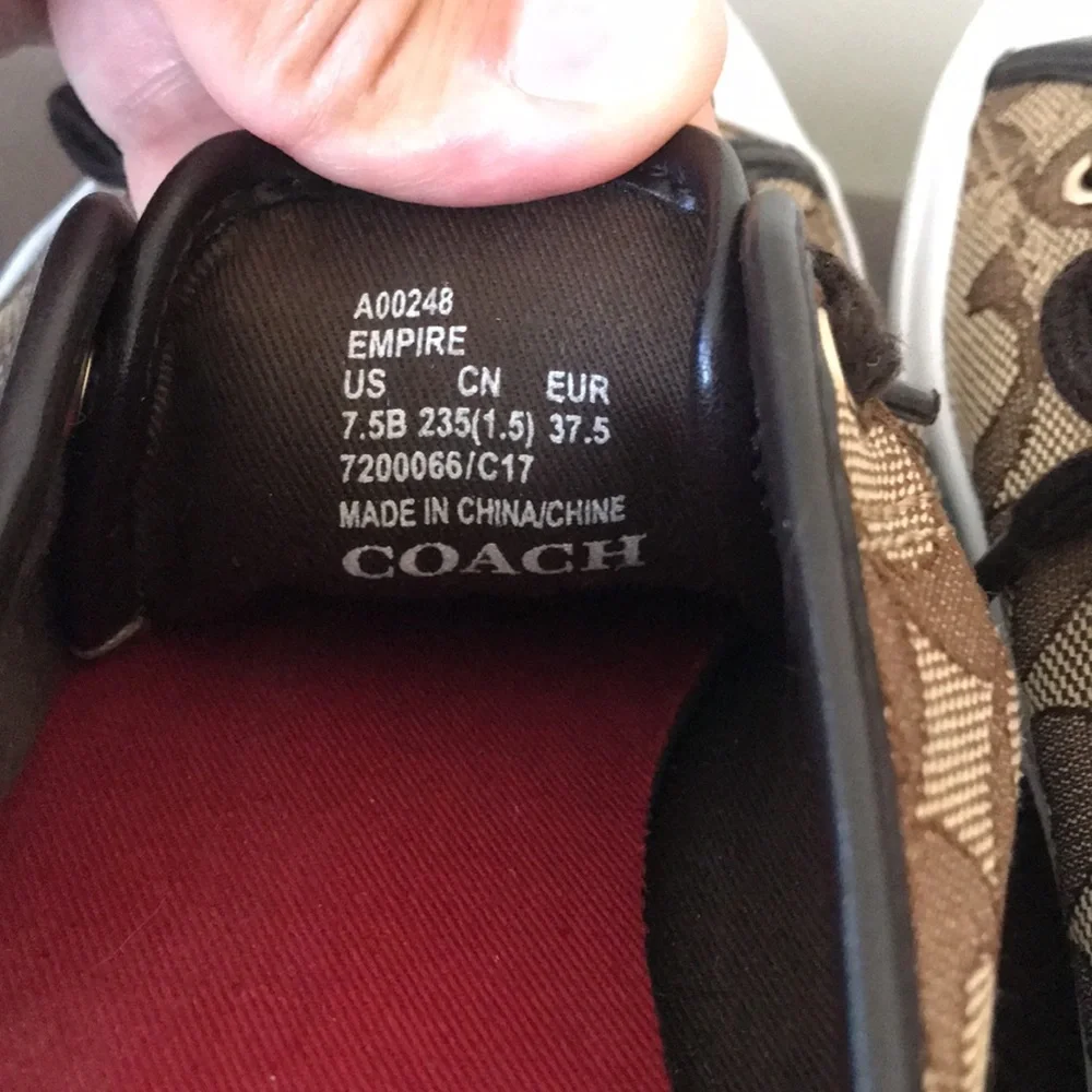 Coach Empire Outline Signature Canvas shoes Size 7.5 kakhi ⭐️⭐️⭐️ - Picture 7 of 11